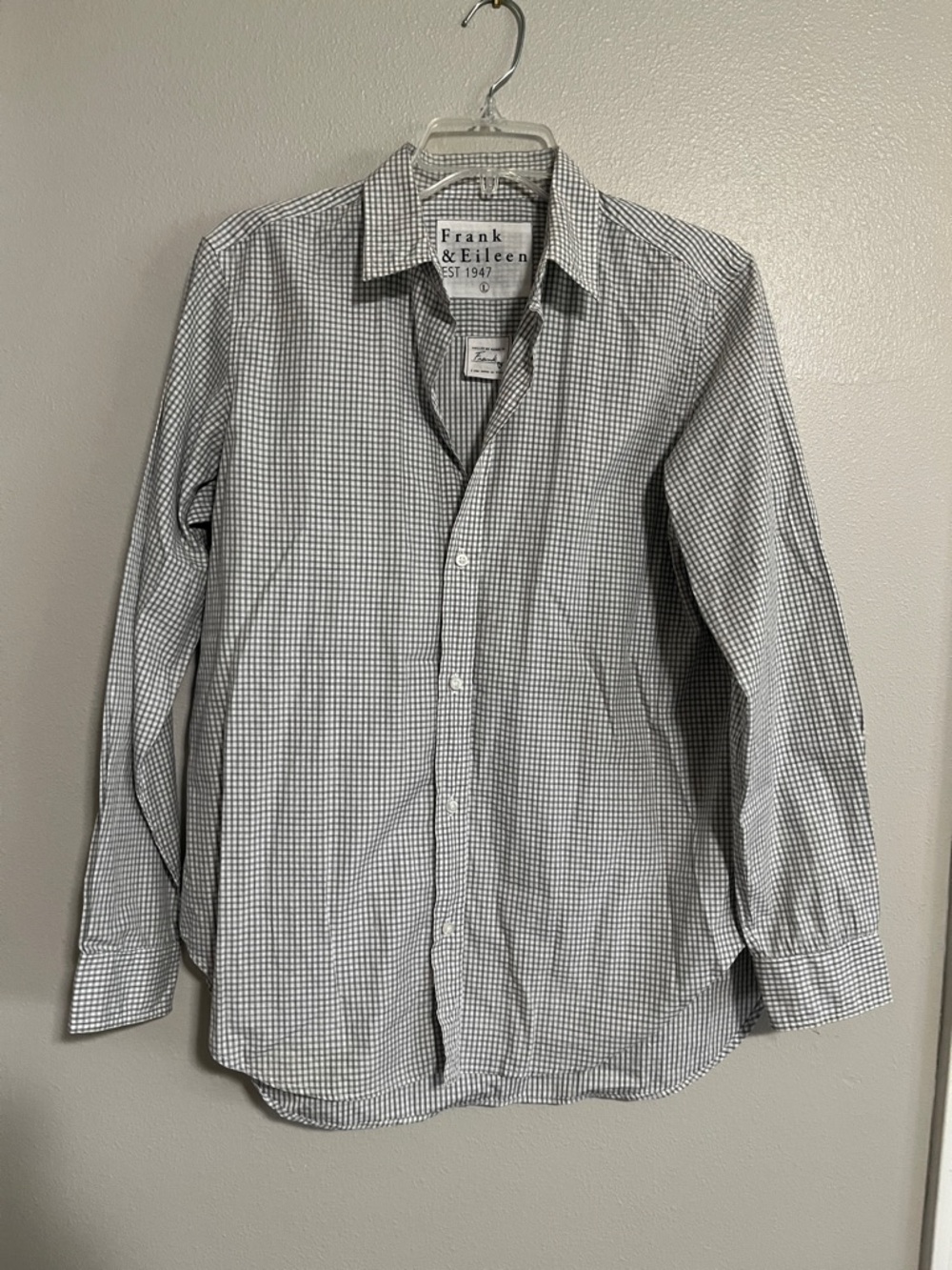Frank & Eileen Gray Check Button Down Shirt
